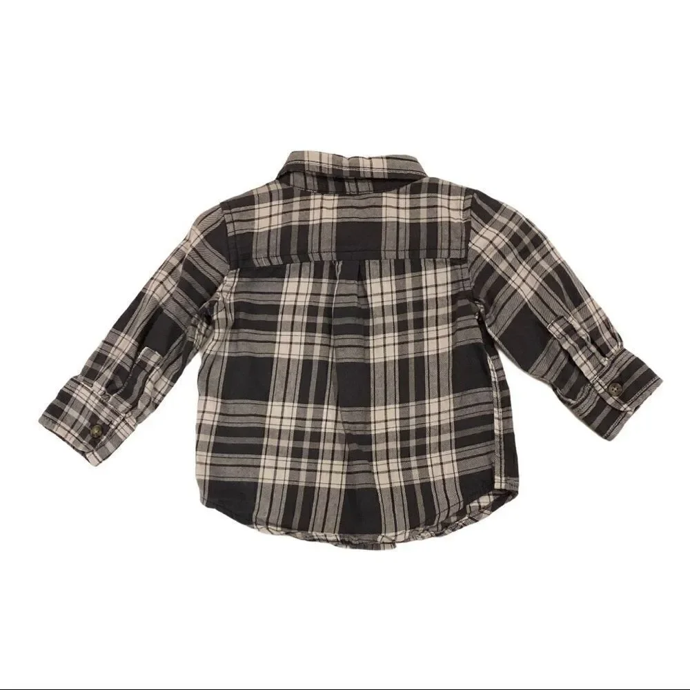 Boys Long Sleeve Button Down Shirt with Bow Tie